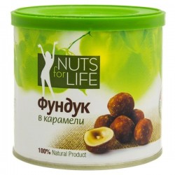 Фундук, Nuts for Life (Натс фо Лайф) 115 г в карамели