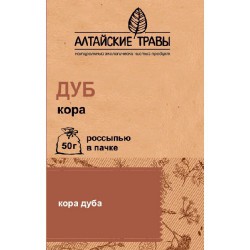 Дуба кора, Алтайские травы сырье 50 г №1